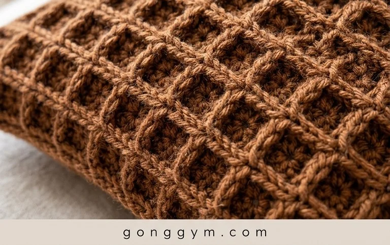 Waffle Pillow Crochet Pattern - Beautiful Dawn Designs
